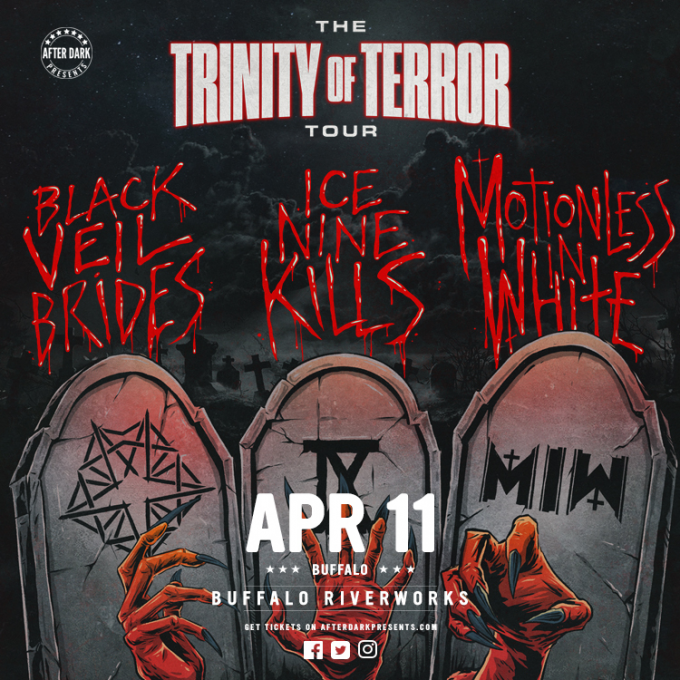 Trinity Of Terror Tour: Ice Nine Kills, Black Veil Brides & Motionless In White at Coca-Cola Coliseum
