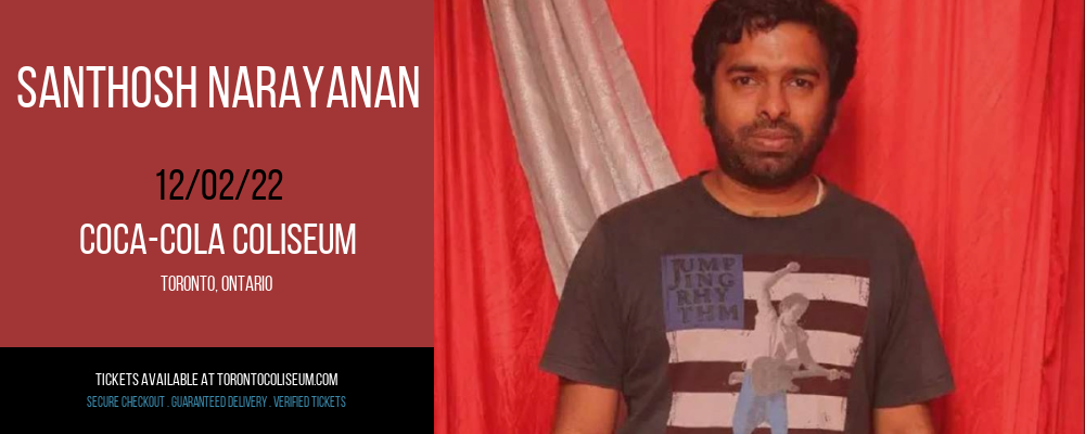 Santhosh Narayanan [POSTPONED] at Coca-Cola Coliseum