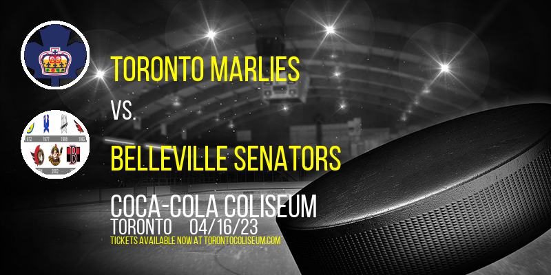 Toronto Marlies vs. Belleville Senators at Coca-Cola Coliseum