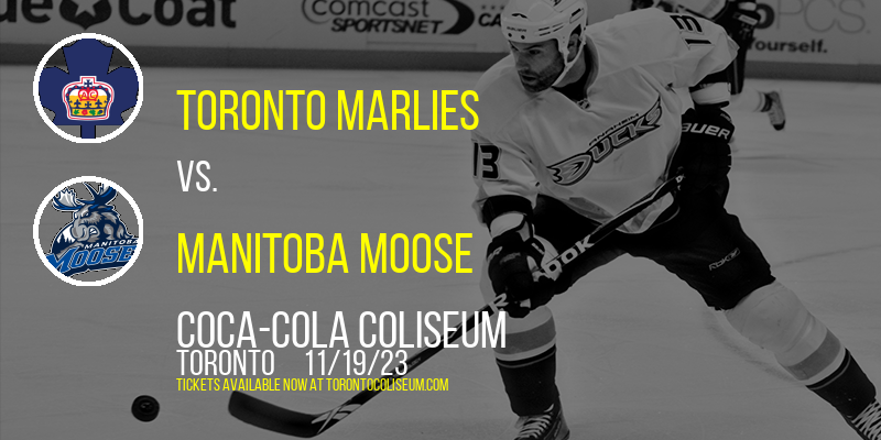 Toronto Marlies vs. Manitoba Moose at Coca-Cola Coliseum