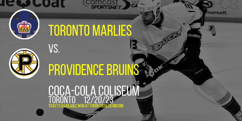 Toronto Marlies vs. Providence Bruins at Coca-Cola Coliseum