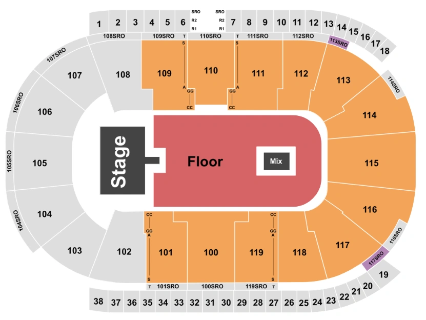 Coca-Cola Coliseum Seating Chart